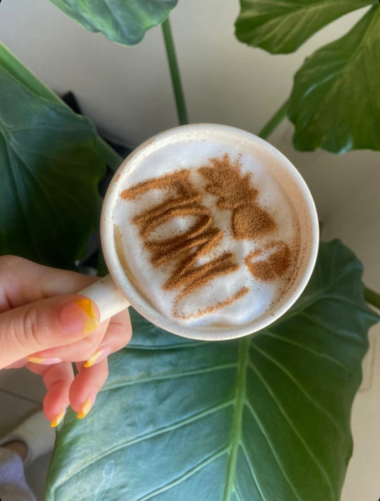 Estencil para taza de café